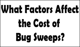 Bug Sweeping Cost Factors in Swadlincote